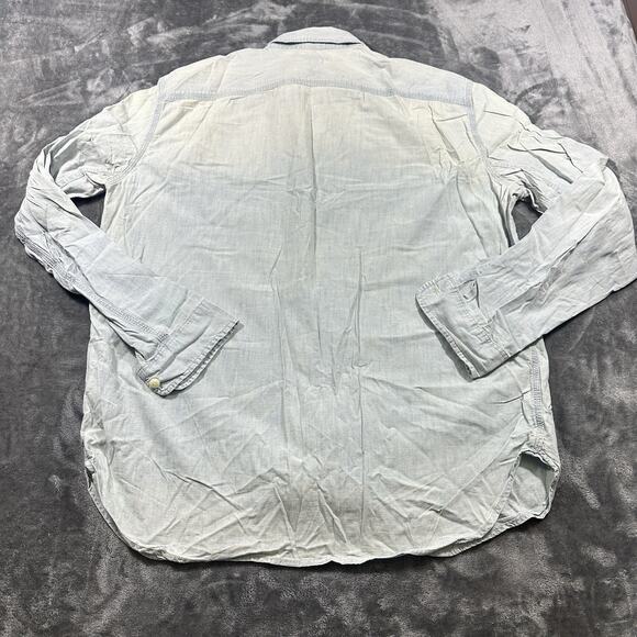 Gap Button Up Shirt Mens XL Light Blue Standard Fit Denim Long Sleeve‎ Pockets - Picture 5 of 9